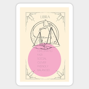 Libra Zodiac Poster Design Sticker